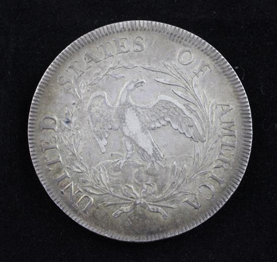 A US 1796 Dollar, draped bust with small eagle reverse (G-F)